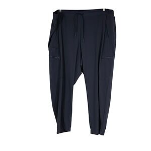 Athleta Venture Pant Womens 24 Navy Blue Cargo Jogger Travel Commuter Pants